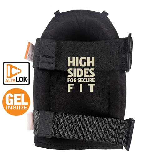 Image of ALTA 56213 AltaGUARD Gel Insert Knee Protector Pad, Black Cordura Nylon Fabric, AltaLOK Fastening, Capless | Durable Cordura Nylon Cover, Dual strapping system or Neoprene single strap fastener, AltaLok Fastening