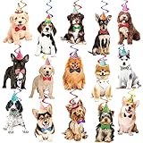 Dog Hanging Swirls Decorations Themed Birthday Party Supplies 20pcs Puppy Hanging Swirls Ceiling Streamers Decorations for Kids Baby Puppy Pet Dog Birthday Party Favors Supplies