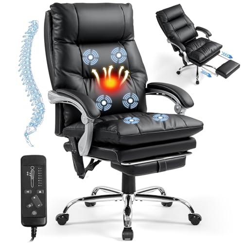 Massage Office Chair with Foot Rest, 400 LBS Ergonomic...