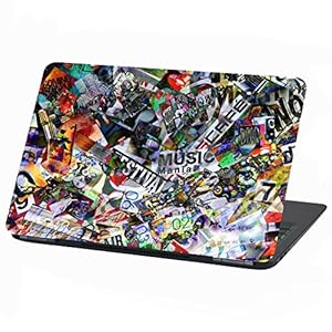 Laptop Folie Cover Abstrakt Klebefolie Notebook Aufkleber Schutzhülle selbstklebend Vinyl Skin Sticker (LP21 Stickerbomb, 17 Zoll)