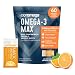 Coromega Max Super High Omega-3 Fish Oil, Citrus Burst, 60 Count