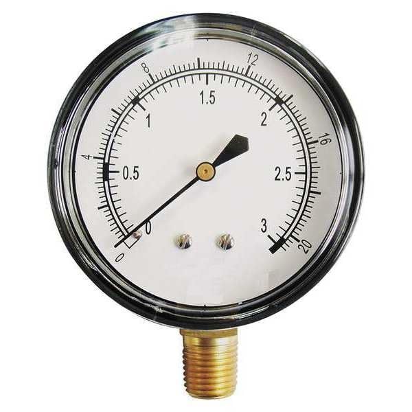 Press Gauge, Low Press Diaphragm, 2-1/2 in
