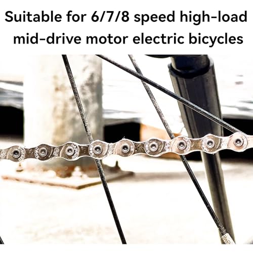 Cadena para Bicicleta Eléctrica de Alto Rendimiento (Acero al Carbono/Plateado) Resistencia 2336 lbs miniatura 6