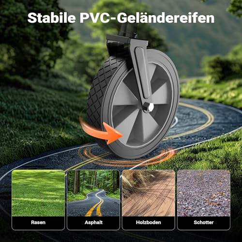 Toboli Bollerwagen faltbar Offroad grau, Faltbollerwagen belastbar bis 100 kg, Klappbollerwagen für Strand, Garten, Einkäufe