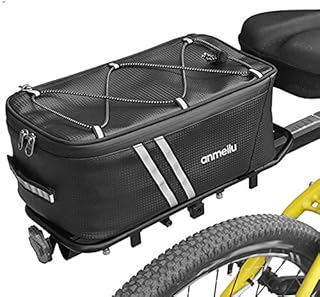 Lixada Bike Trunk Bag 7L/12L Waterproof Bike Rear Rack Bag Cycle Bags for Rear Carrier with Rain Cover
