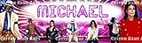 Personalized Michael Jackson Banner Birthday Poster Custom Name Painting Wall Art Decor