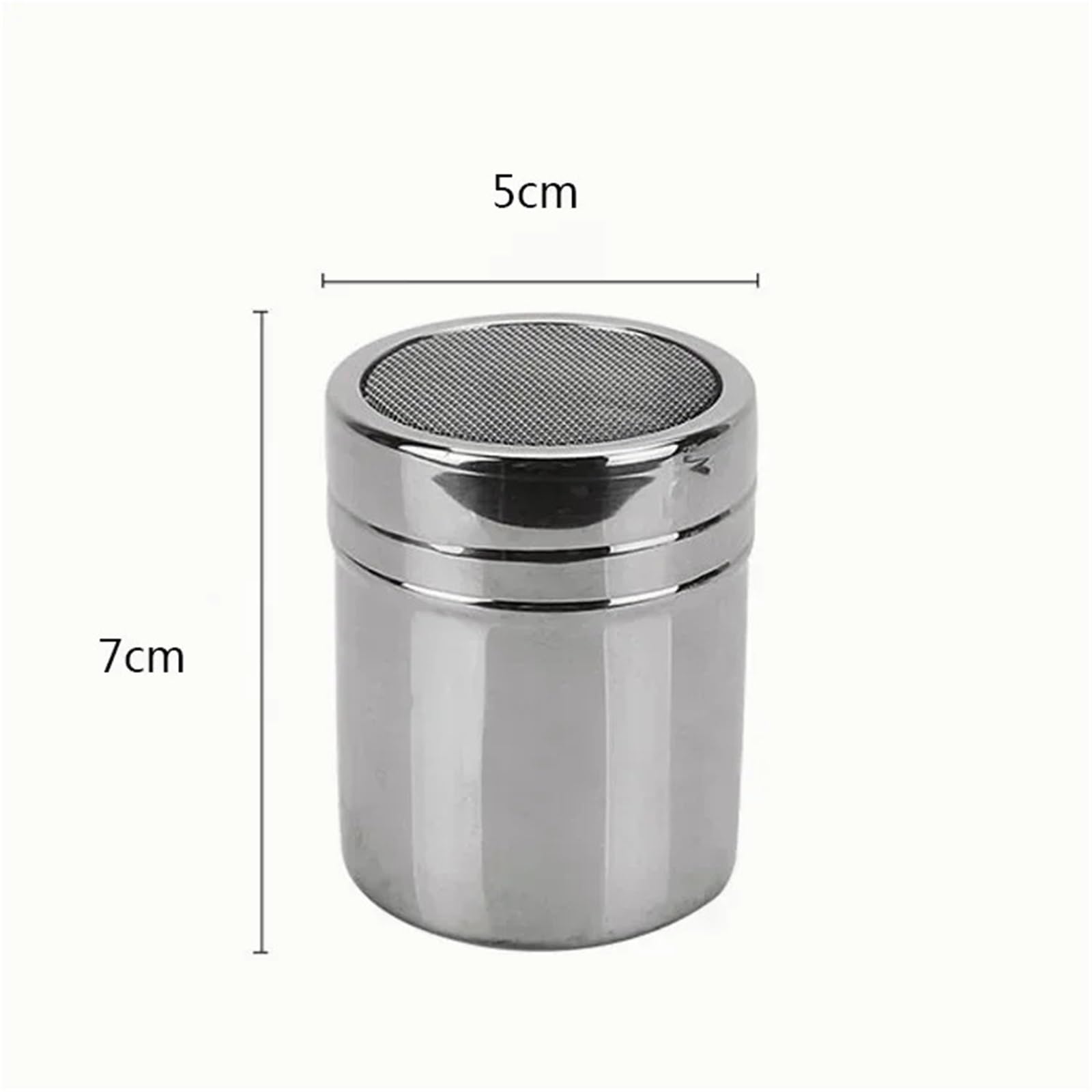 Shaker à chocolat en acier inoxydable 2 pièces pour Farine Fine Sucre