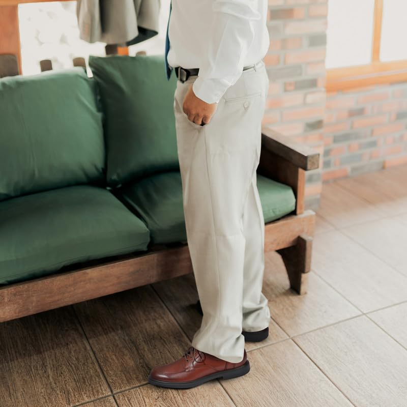 Hands-Free Slip-On Dress Shoes for Men – Premium Leather, Slip-Resistant Sole – Includes Socks & Cleaning Kit