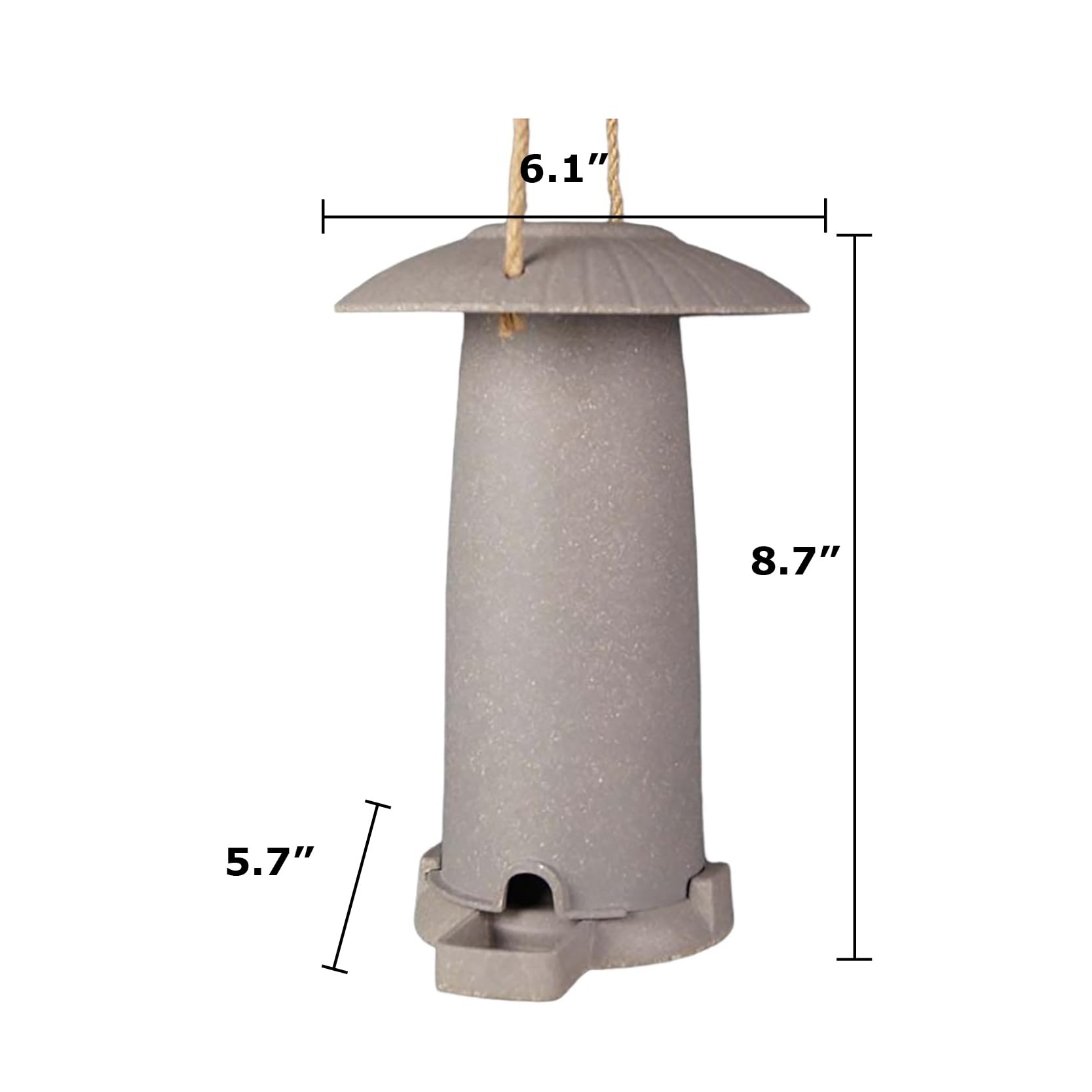 Bird Feeder for Indoors & Outdoors - Hanging - Earthy Sustainable Seed Bird Feeder - STRAW - Sustainable