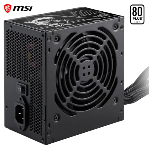 Image of MSI MAG A600DN II Gaming Power Supply - 80 Plus Certified 600W - Non-Modular - Low Noise ATX PSU
