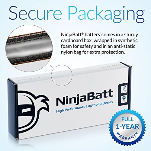 NinjaBatt Battery for Toshiba PA5024U-1BRS PABAS260 Satellite C850 C850D C855 C870 L850 L855 L870 P850 PABAS262 PA5109U-1BRS PA5026U-1BRS - High Performance [6 Cells/4400mAh/48wh]