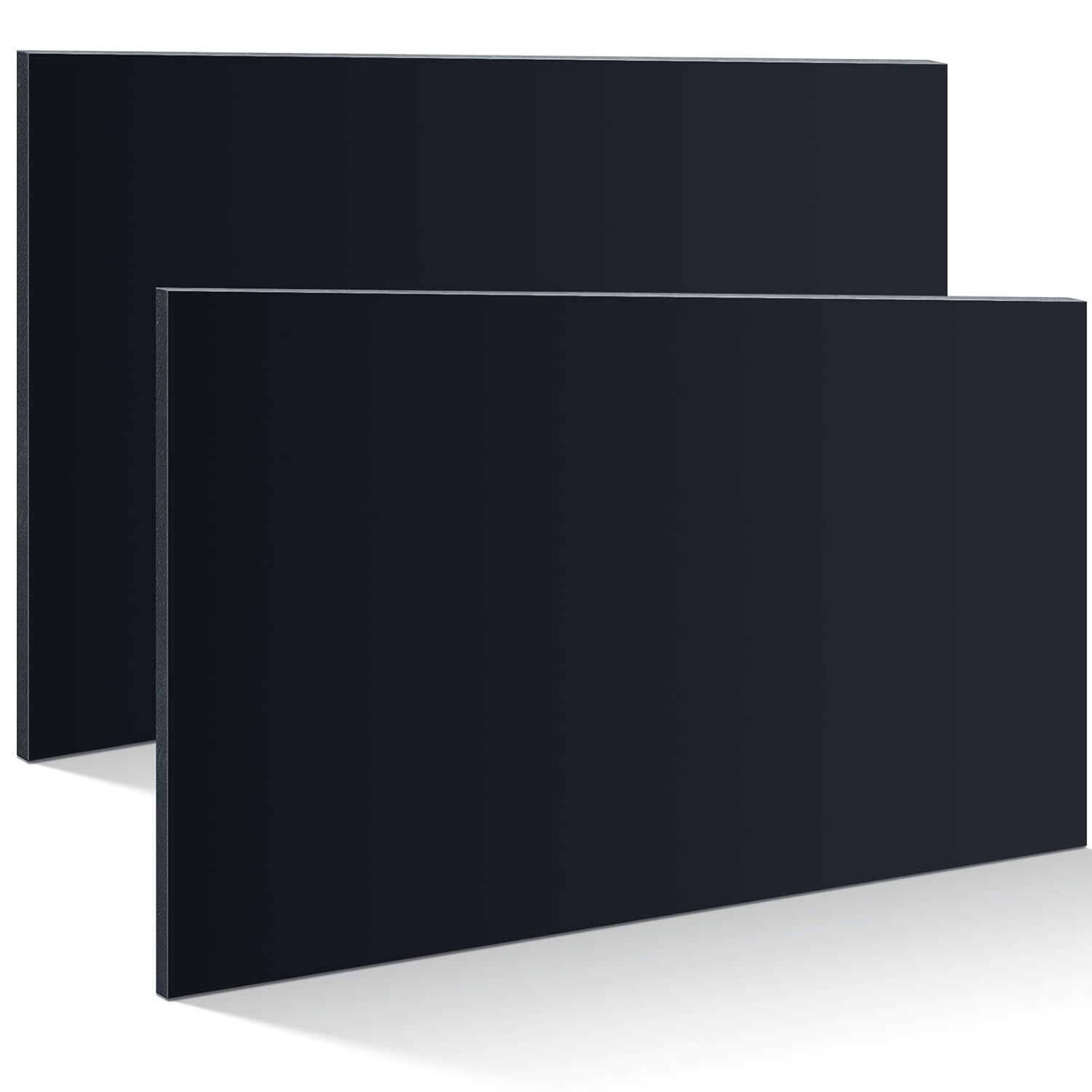 2 Láminas de Plástico HDPE 1/4" 8x12 Pulgadas Negro