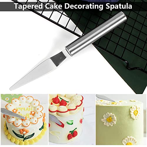 3 pack Cake Decorating Icing Spatulas Stainless Steel, Icing & Decorating Spatulas, Lightweight & Flexible Offset Spatula, Angled Frosting Spatulas for Cake Decorating, Baking - image 4