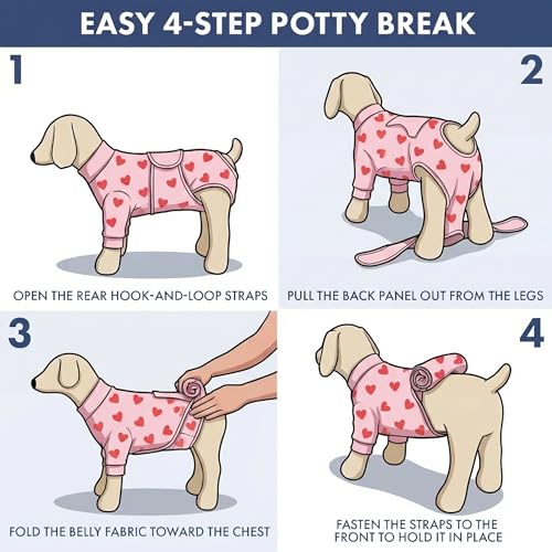 Image of Spark Paws Dog Recovery Suit - Surgical Onesie After Surgery, Male & Female | Full-Body & Belly Coverage Post Spay, Neuter or Abdominal Surgery - a Soft Cone Alternative. Breathable; Fits All Breeds
