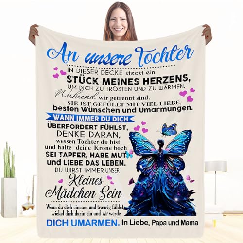 PJLJC personalisierte kuscheldecke für Tochter | Geschenk von Eltern...