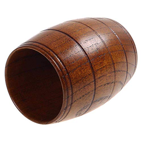 Iuaqdp 2 Pieces Novelty Wood Barrel Shaped Wooden Drinking Beer Tea Cup Home Decor New Camping Cup Wood Coffee Mugs #TOP4