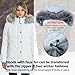 BINACL Hooded Warm Winter Coats, Extreme Cold Windproof Fashion Women Outwear Rampaging Fleece Padding Mountain Bike Quilted Lightweight Cotton Padding Jacket with Faux Fur for Spring(Peachy Beige,M)