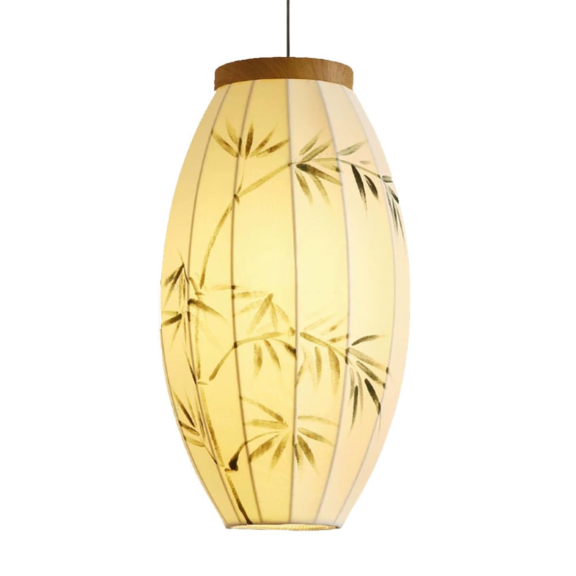 CSSYKV Retro Patterned Linen Fabric Lamp Shade 13.7'' H Modern Chandelier for Farmhouse Wabi-sabi Retro Bedside Pendant Light Handmade Lantern for Kitchen Bedroom, Entryway, Foyer Fixtures