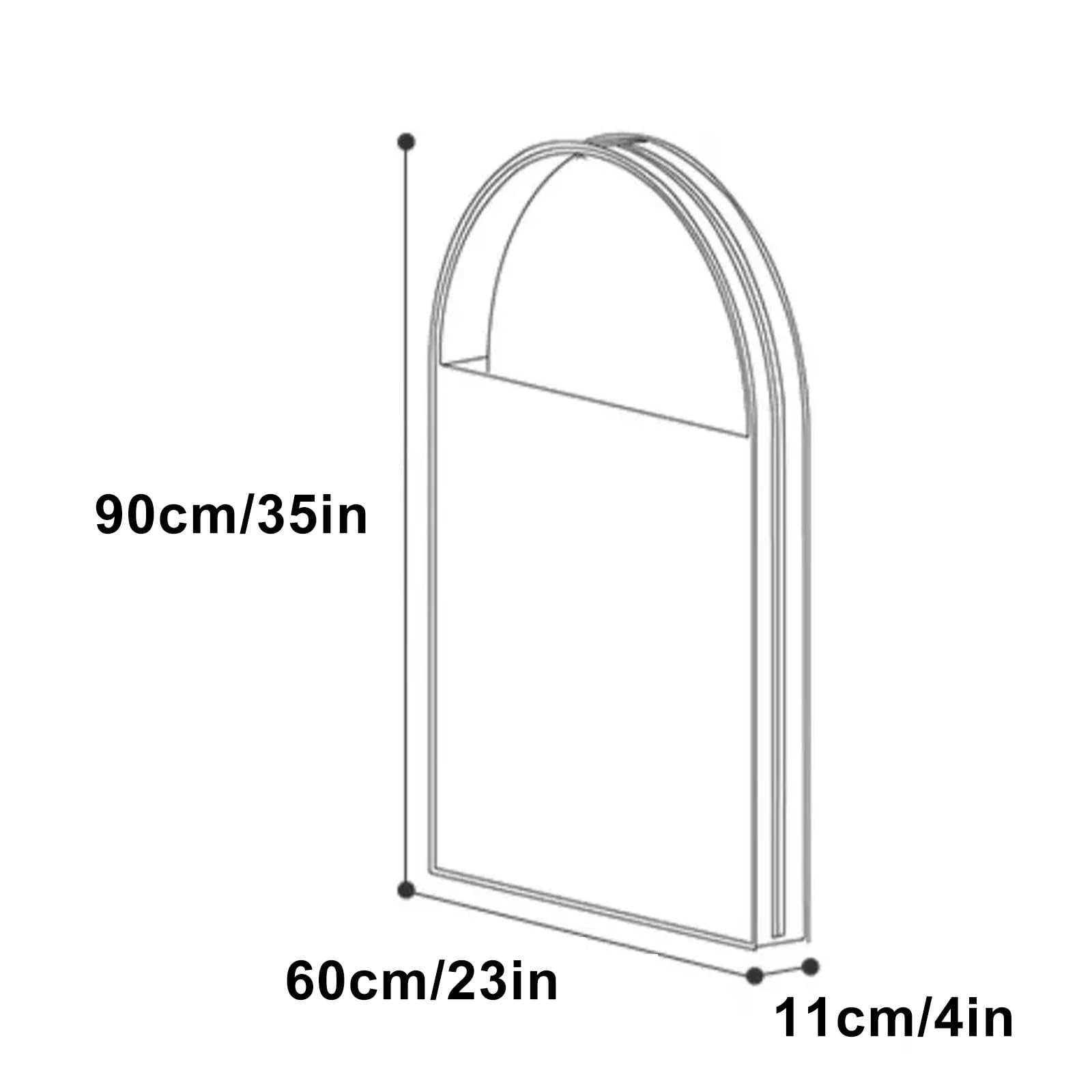 5er Pack Kleidersack Anzug, Kleidersäcke mit Reißverschluss, Vliesstoff mit Transparentem Fenster, Ideal Aufbewahrung von Anzügen Mänteln(Gray,60 * 90 * 11cm/23 * 35 * 4in)
