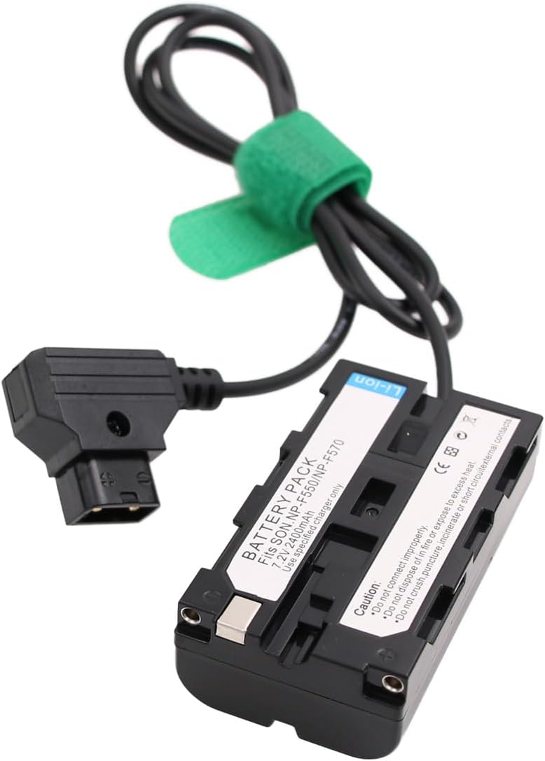 Camera Monitor D-tap NP-F970 F570 F550 Dummy Battery Power Adapter for Atomos Shogun Inferno Ninja, BMPCC 6K Pro, Zoom F6