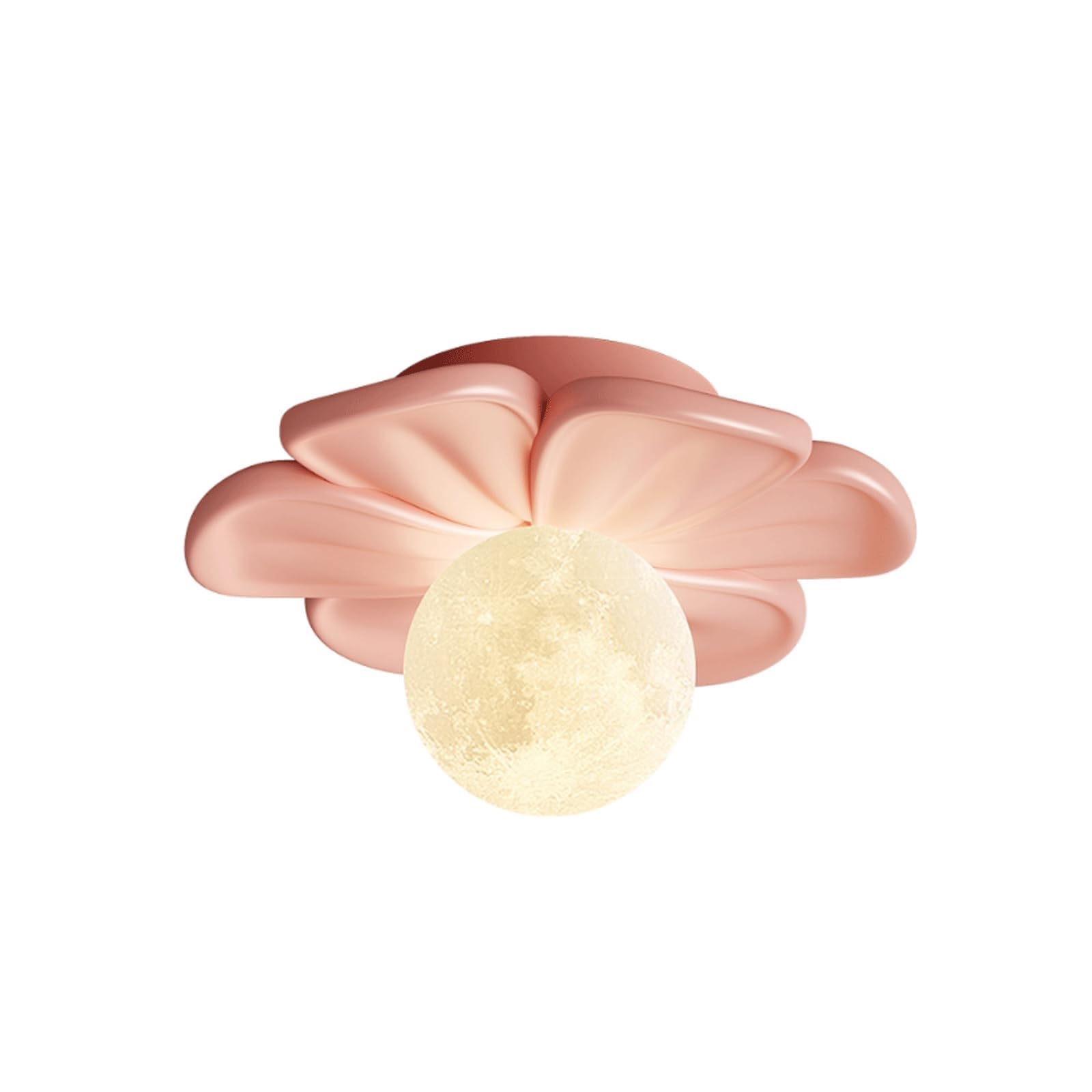 PLQWUJD Exquisite Chandelier Cream Ceiling Light Fixture Moon Close to Ceiling Light Flower Semi Flush Mount Lighting Fixtures Chandelier Hallway Ceiling Lamp(Rose,20cm)