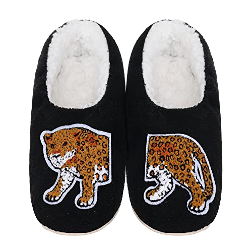 Image of ZYZX Cute Slipper Socks with Grips,Cozy Soft Sole House Slippers for Women | Animal Pattern Warm Safe Non Slip Fleece-lined Fluffy Fuzzy Socks Indoor for Adult,Easy to Wash,Gifts
