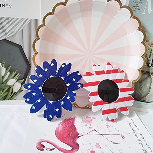 American-Flag-Glasses-8pcs-Presidential-Inauguration-Fourth-4th-of-July-Party-Accessories-USA-Veterans-Day-decoration-Memorial-Day-Patriotic-Party-Red-White-and-Blue-Photo-Booth-Props-Favor