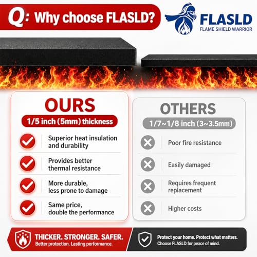 Image of FLASLD 2Pack Welding Blanket 9x12 inch Fireproof Mat Heat Resistant Material Up To 1800F Flame Retardant Fabric Carbon Felt for Grill Stove Pit Soldering Welders Plumbers