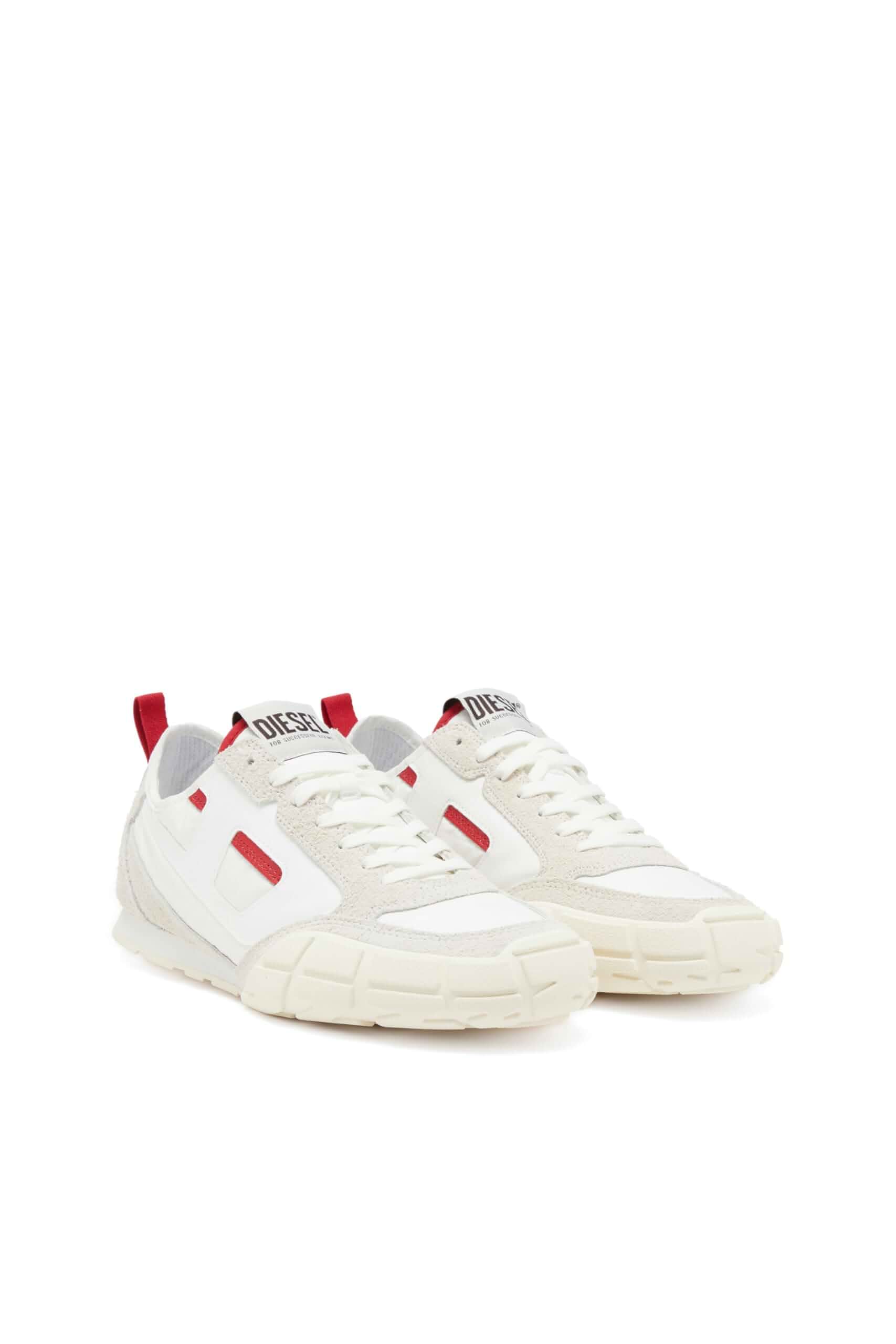 Diesel S-Pagodha Low Men’s Sneaker – ‘70s Retro Leather, Ripstop & Hairy Suede Lace-Up Trainer, EVA Cushioned Sole, Textured Rubber, Square Toe Casual Shoe