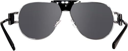 Miniatura 4 de Versace Gafas de sol Hombre Montura Gunmetal, Lentes Gris Oscuro, 63MM, Gris Oscuro Gunmetal