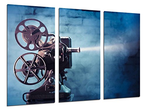 Cuadros Camara Poster Fotografico Storia Cinema Antico Hollywood, Proiettore Dimensione totale: 97 x 62 cm XXL