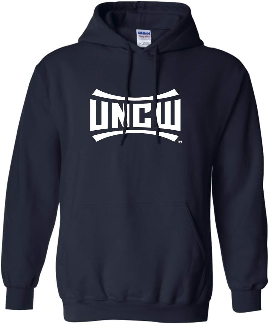 CreateMyTee | UNCW Logo One Color Hooded Sweatshirt North Carolina Wilmington Seahawks Mens/Womens Hoodie