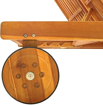 2-Person Patio Sun Lounger with Cushions,Lounge Chair,Pool Chairs,Pool Furniture,Patio Chaise Lounge,for Poolside, Garden, Balcony, Solid Acacia Wood