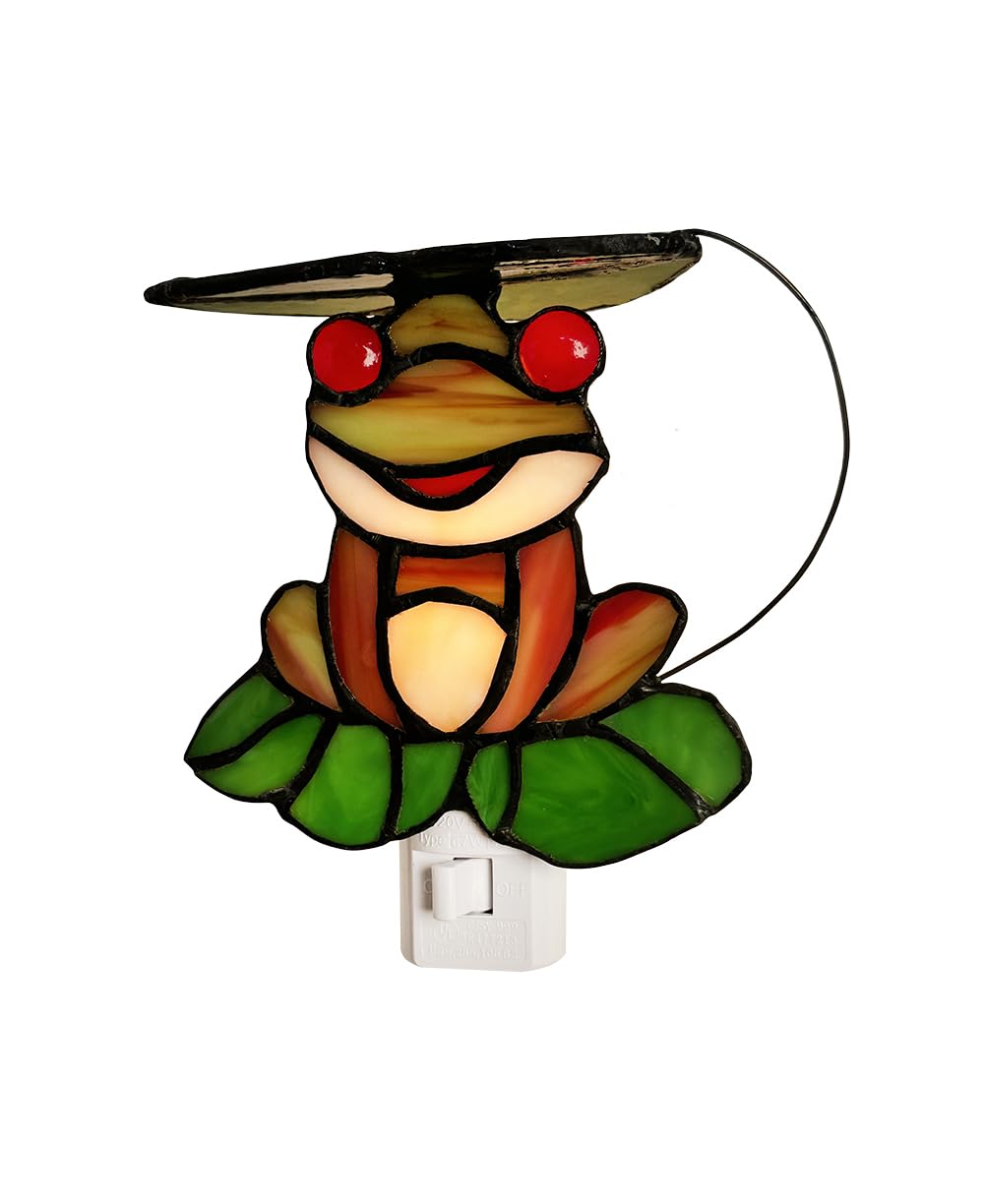 HUIMEIJU Stained Glass Night Light HMJ7031 Frog