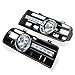 REFURBISHHOUSE 2 X LED Grille Grill Pare-Chocs Feux Anti Brouillard Phare pour 97-06 VW Golf 4 MK4 IV Noir