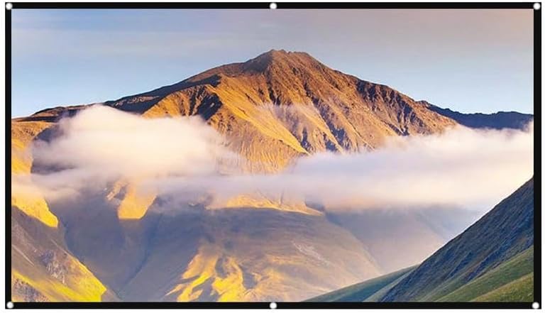 プロジェクタースクリーン 16:9 メタル アンチライト 映画カーテン 60 84 100 120 130インチ ポータブル 折りた