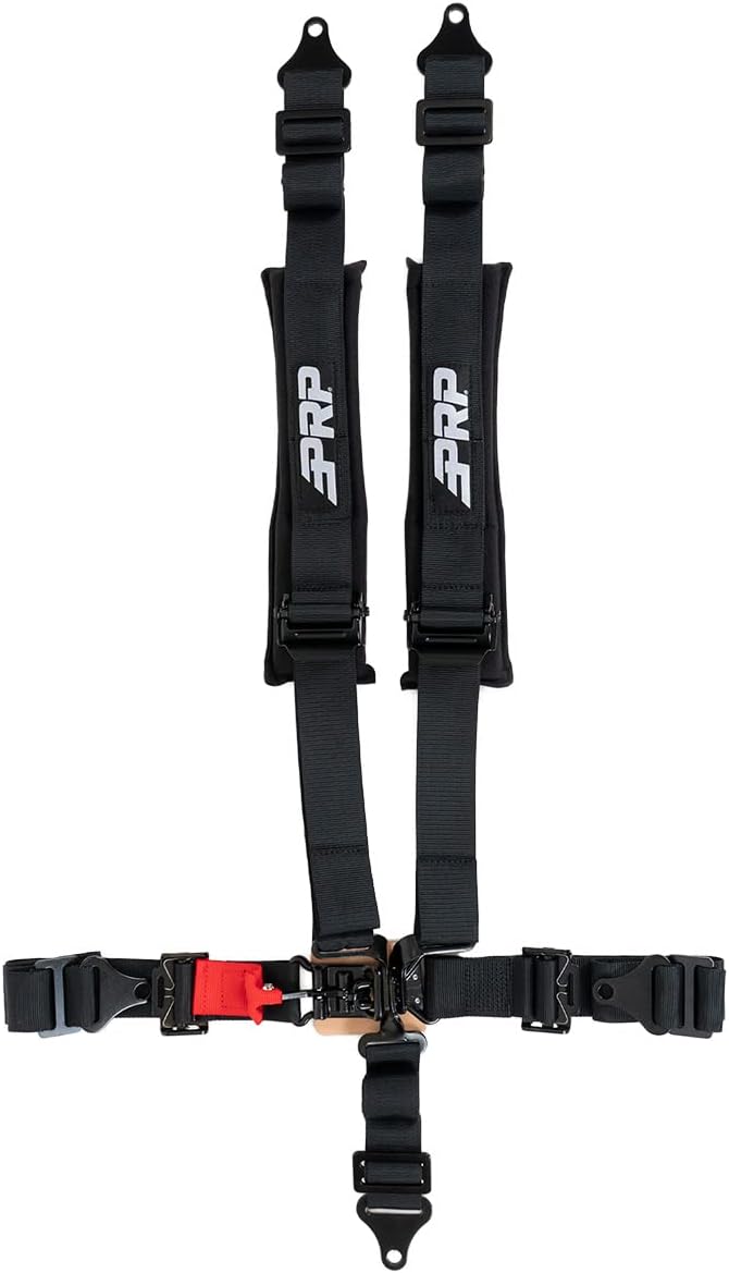 PRP Seats 5 Point Racing Harness Black – 2" Belts, Removable Shoulder Pads, SFI 16.1 Certified
