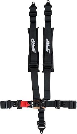 PRP Seats 5 Point Racing Harness Black 2" Belts, Removable Shoulder Pads, SFI 16.1 Certified