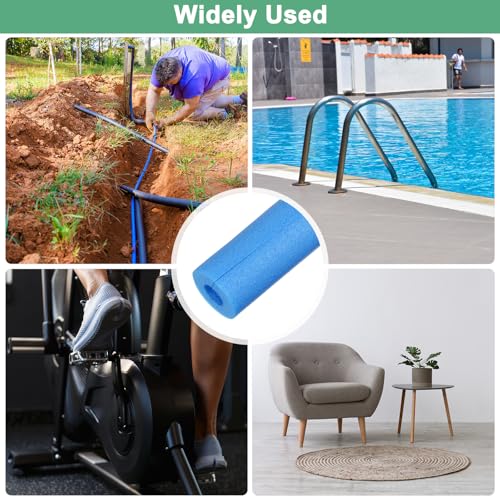 M METERXITY 2er-Pack Rohrisolierungsschaumrohr, 17 x 2,4 (L x OD) Schaumrohrabdeckungen, Vorgeschnittene Klemmschaumschutz für Polsterung / Stoßfänger-Eckenschutz / Griffwasserrohre [Blau]