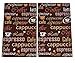 Produktbild KHG Herdabdeckplatten 2er-Set Coffee ESG Sicherheitsglas 60x52 cm Design Kaffee