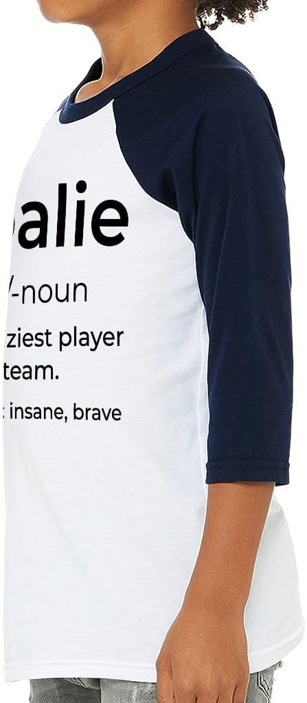 Goalie Definition Kids' Baseball T-Shirt - Footballer Apparel - Soccer Player Gift Ideas