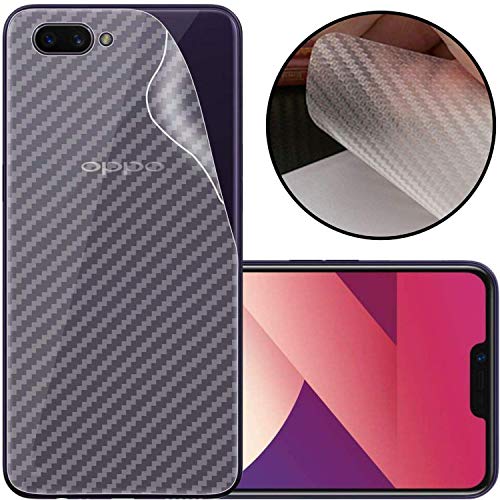 Image of Compatible with Oppo A3S Back Screen Protective Film Carbon Fiber Skin Transparent Screen Guard Sticker