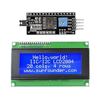 SunFounder IIC I2C TWI Serial 2004 20x4 LCD Module Shield compatible with Arduino R3 MEGA (IIC 2004)