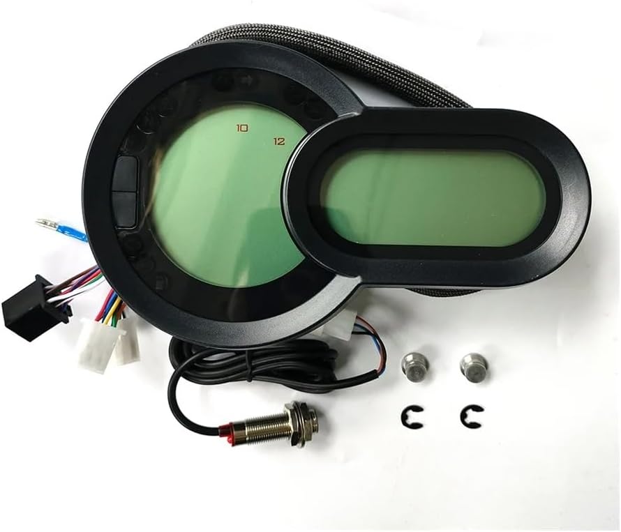 Motorcycle Speedometer Gauge Motorcycle Tachometer with Bracket Fuel Meter Dashboard Gauges Dial Odometer L Digital Indicator 2 Or 4 Cylinders