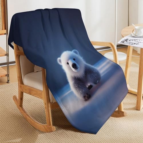 Couverture en flannel douce motif ours pour réchauffer vos nuits