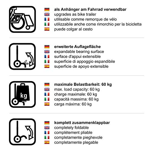 Andersen Einkaufstrolley Royal Stahlgestell klappbar mit Metallspeichenrad 25 cm und 45 Liter Einkaufstasche Asta… – Bild 8
