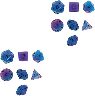 TOYANDONA 14 Pçs Dados Multifacetados Luminosos Brinquedos Antigos Dados De Pôquer Presentes Para Casais Dados Digitais Gravados Para Casais Dados De Mesa Para Jogos Dados De Jogo
