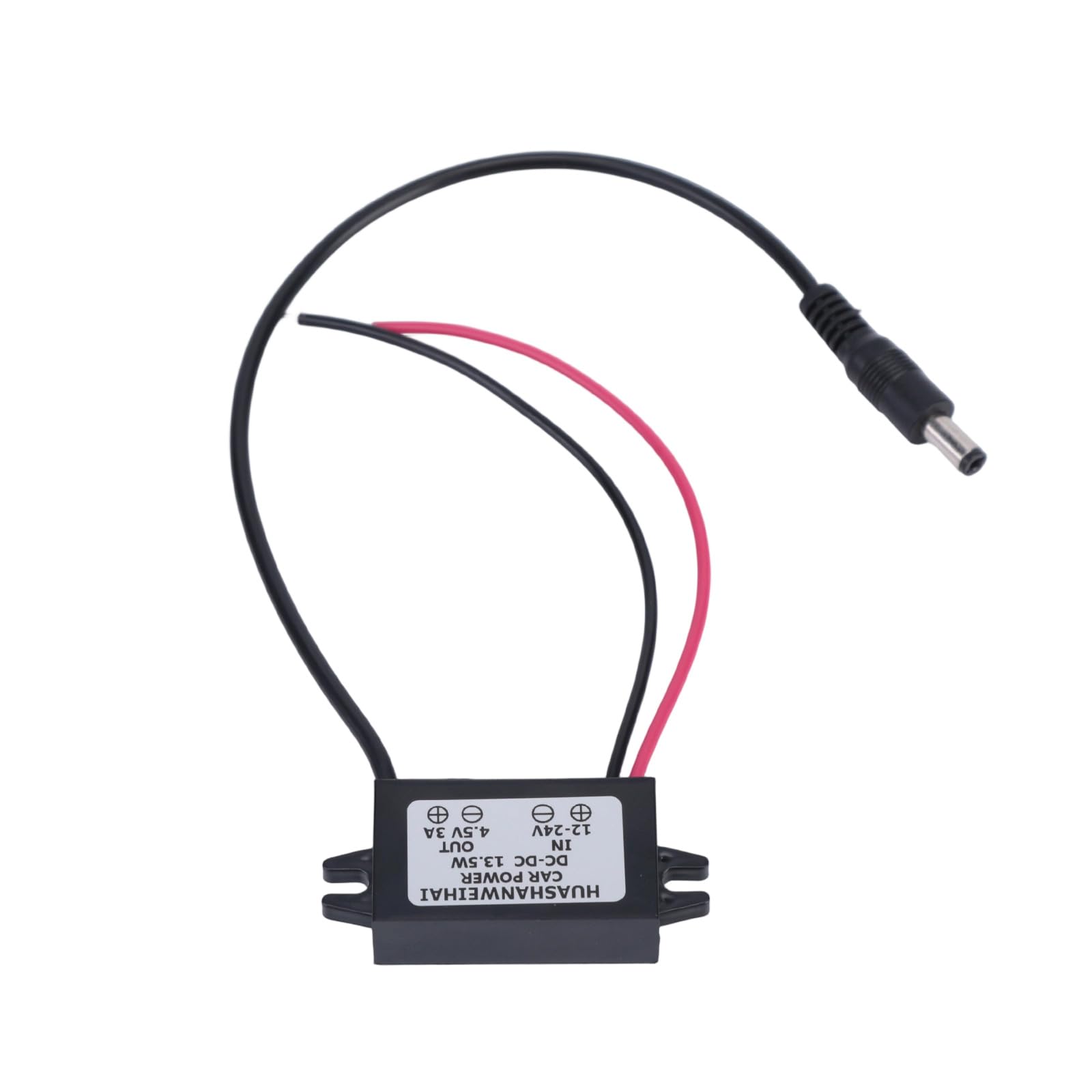fexxkg DC12V/24V to DC4.5V 3A Step Down Power Converter Module With DC5.5x2.1mm Male Plug For 4.5V 3A Output Toy LED Light