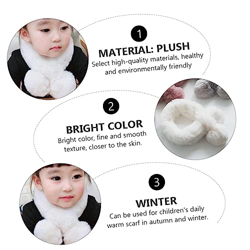 Homoyoyo 1pc Boys and Girls Scarf Plush Cross Tie Design for Easy Wear Thick and Warm Boy Girl Scarf for Autumn and Fashion3