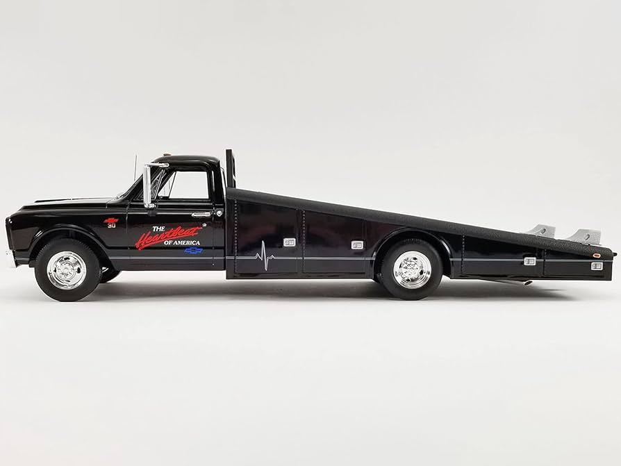 Amazon.com: 1967 Chevy C-30 Ramp Truck Black Heartbeat of